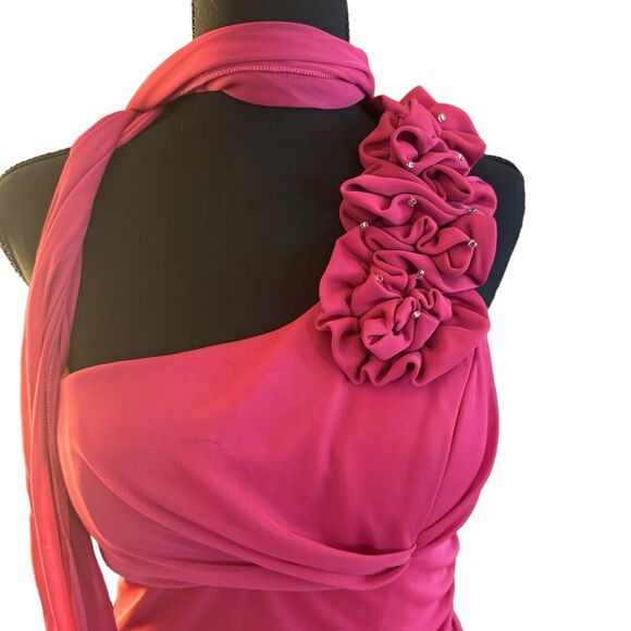 Cindy USA single shoulder formal gown Large Pink - Picture 3 of 9